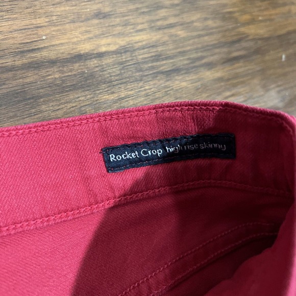 Citizens Of Humanity Jeans Women 26 Red Denim Rocket Crop High Rise Skinny - Picture 12 of 16